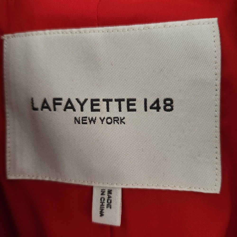 Lafayette 148 Blazer Red 2 Button Blazer Size 4 - Picture 3 of 4